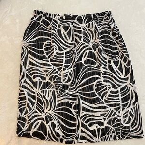 Collection by Le Suit Black & White Patterned Midi Career Skirt Women’s Size 20W